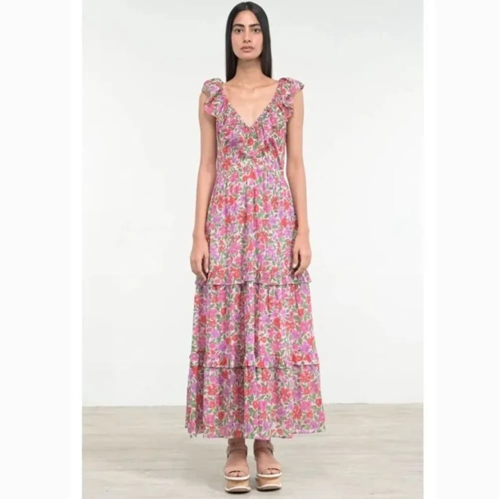 Banjanan Twiggy Floral Print Tiered Dress - Image 1