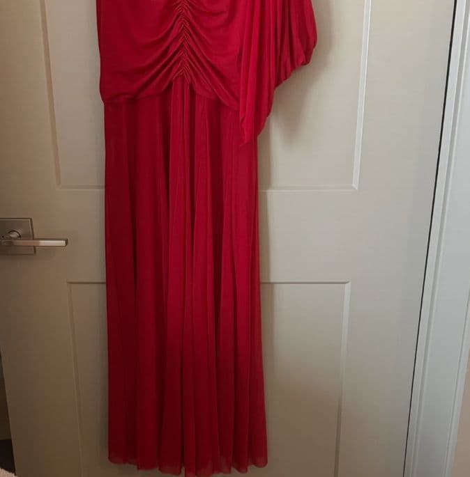 Meshki Strapless Dress in Ruby Small - Image 3