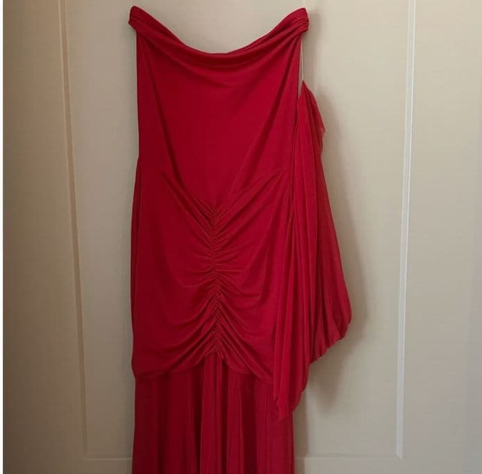 Meshki Strapless Dress in Ruby Small - Image 2