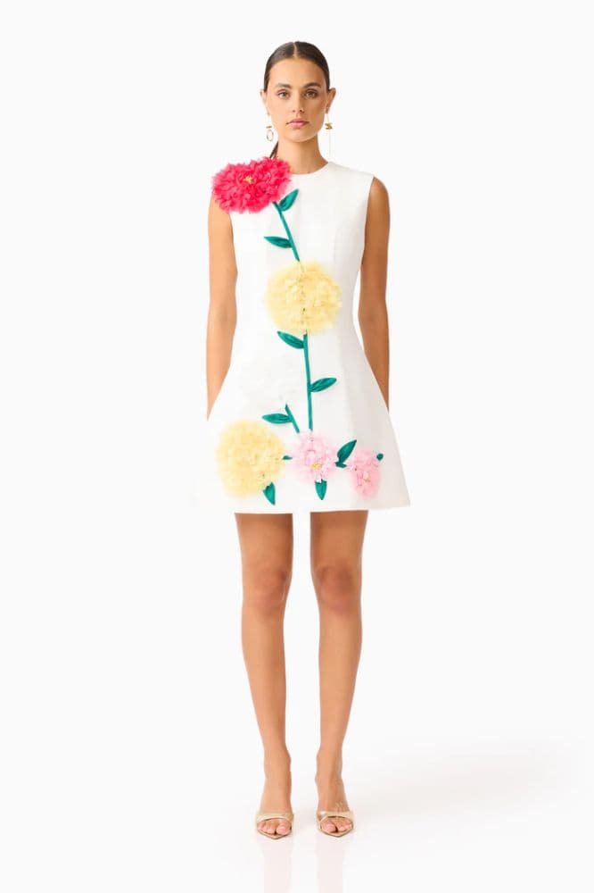 Elliatt Buttercup Embroidered Mini Dress - Image 1