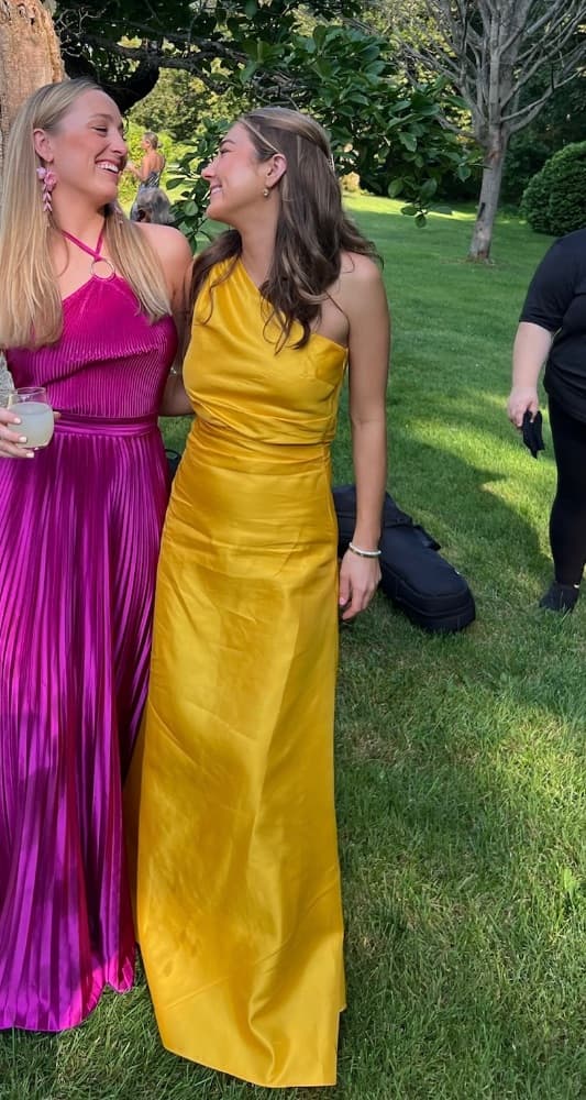 Staud Este Silk Dress Yellow - Image 1