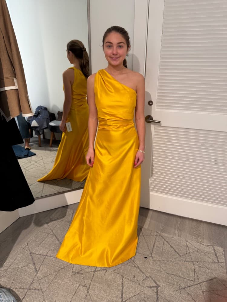 Staud Este Silk Dress Yellow - Image 2
