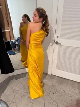 Staud Este Silk Dress Yellow - Image 3
