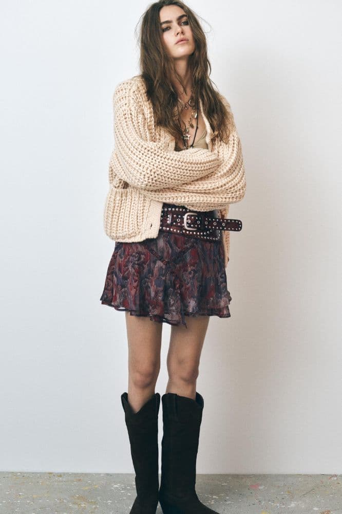 Zara - METALLIC THREAD MINI SKIRT - Image 1