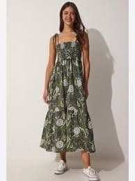 Zara Green Maxi Dress - Image 1