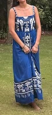 Farm Rio Blue and White Dress - Image 4