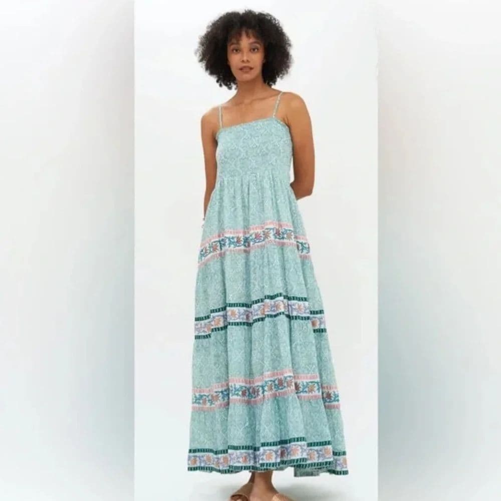 Oliphant SMOCKED BACK MAXI- JAMALI GREEN - Image 1