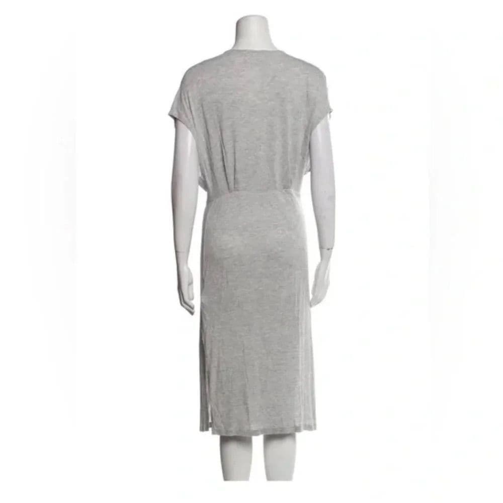 Ba&sh Tisha twisted t-shirt midi dress grey size 1 (US 4) - Image 5