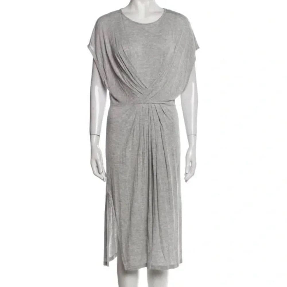 Ba&sh Tisha twisted t-shirt midi dress grey size 1 (US 4) - Image 2