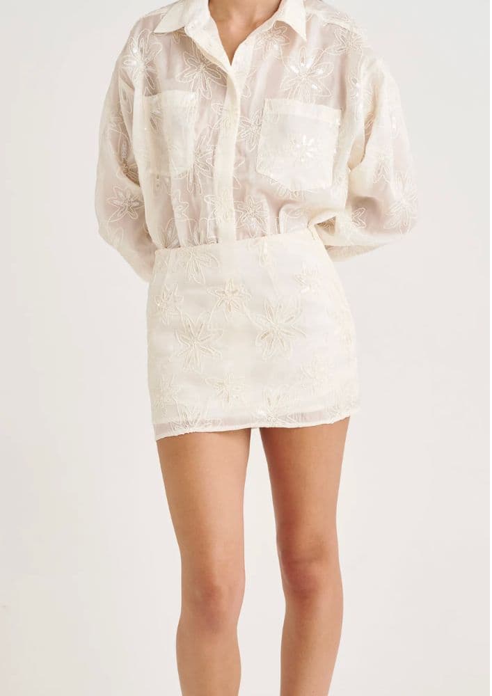 Oh So Troppy Starry Mini Skirt - Image 1