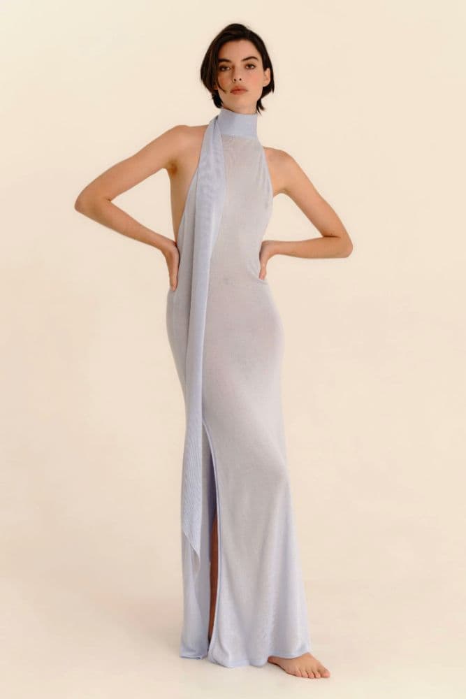 Leny Cascade Dress 2.0 - Aquamarine - Image 1