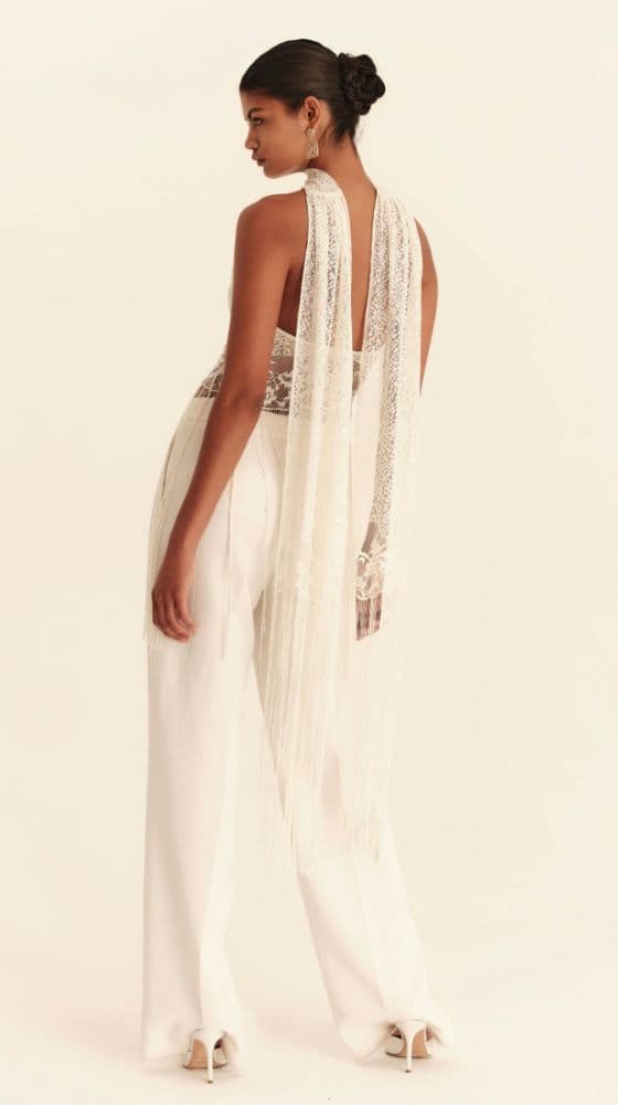 LENY Elara Fringe Halter - Ivory Cream - Image 3