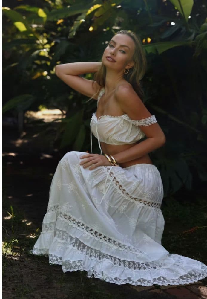 Adeirlina Daisy crop top & Fairy dust maxi skirt Set - Image 5