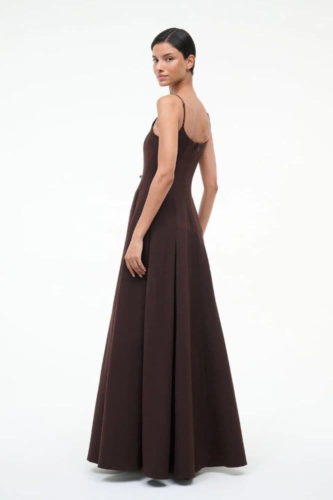 Staud Joy Maxi Dress | Earth (Brown) | Size 4 - Image 3