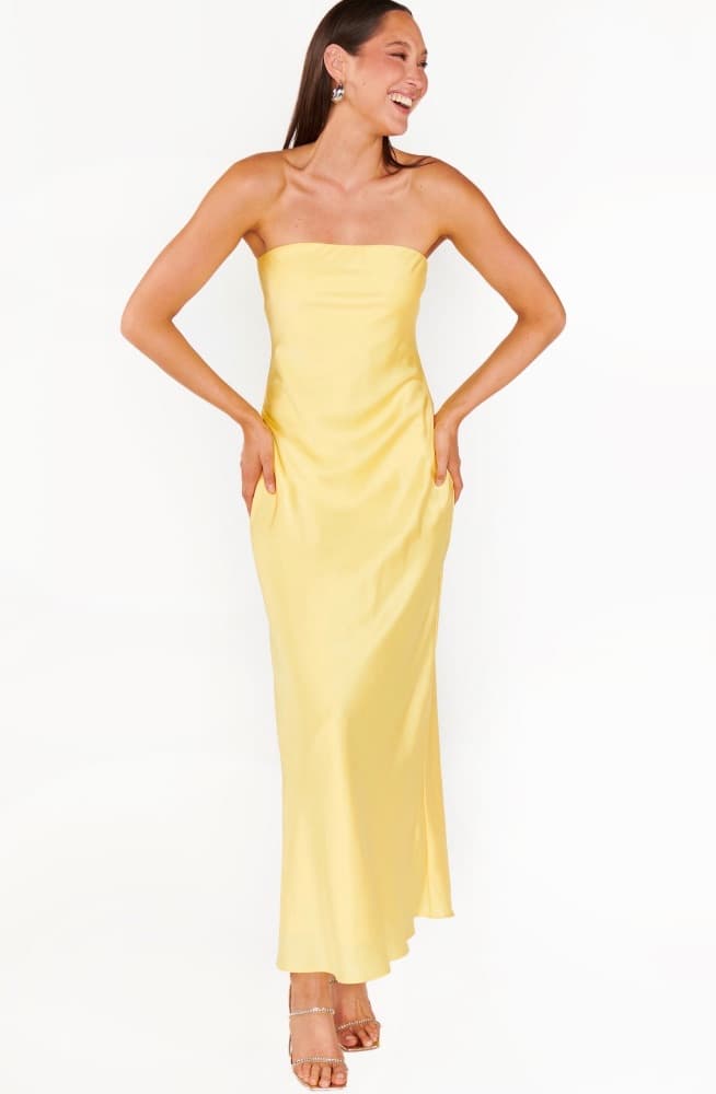 Taylor Tube Dress- Yellow - Image 1