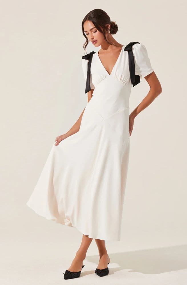 ASTR the Label Ciela Bow Puff Sleeve Dress - Image 4