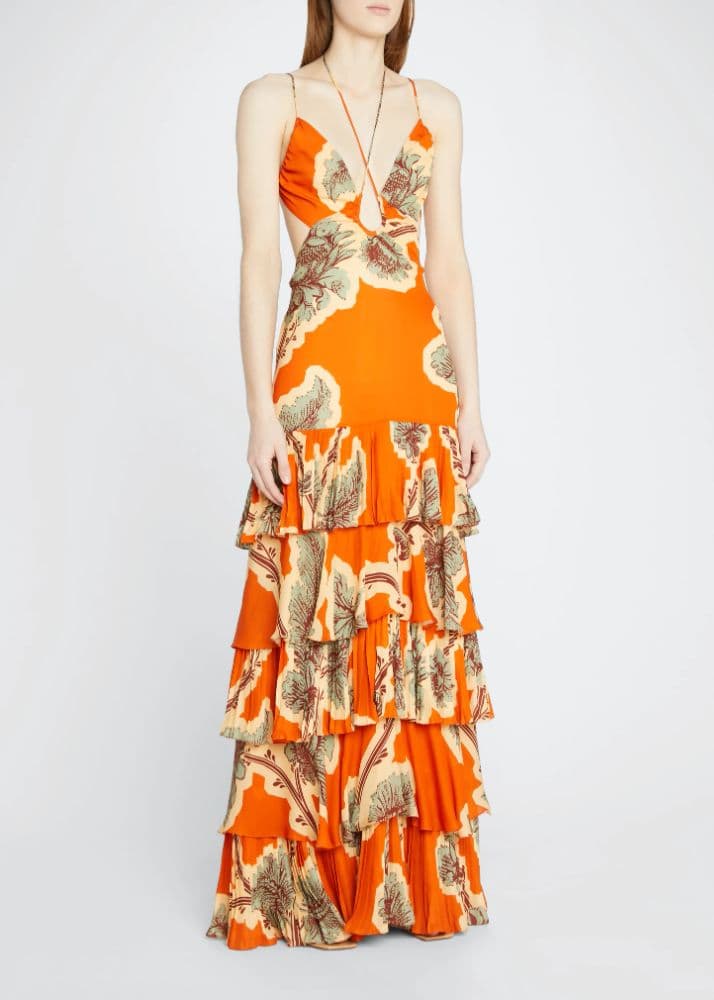 Johanna Ortiz Orange Dress - Image 1
