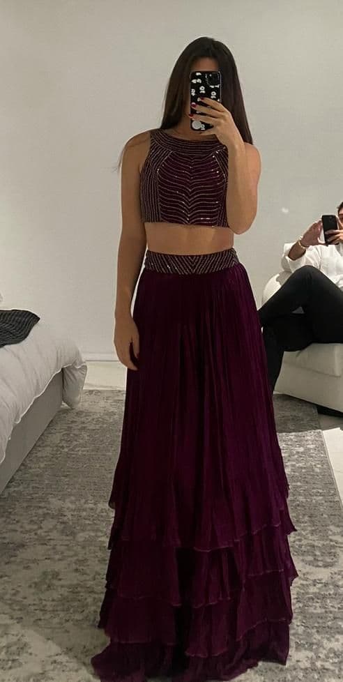 Purple Indian Lehenga Set - Image 2