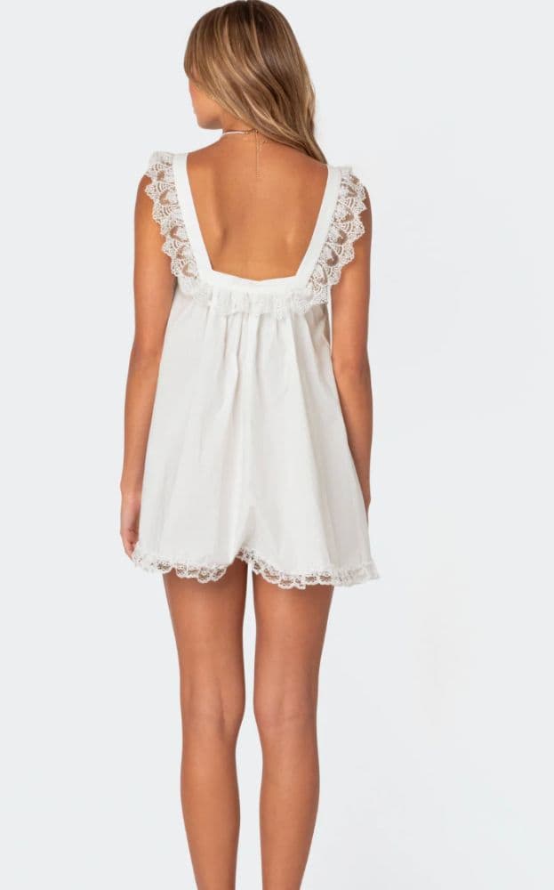 Rayne Lacey Babydoll Mini Dress - Image 2