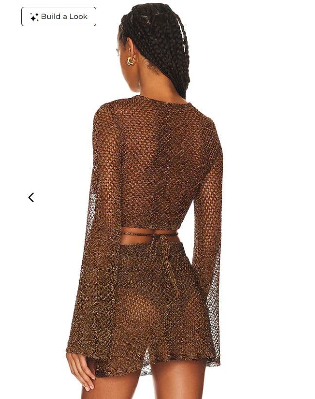 House of Harlow 1960 x REVOLVE Sana Metallic Open Stitch Top - Image 2