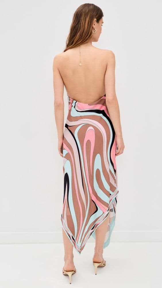 L'AGENCE Abstract Swirl Elise Dress - Image 4