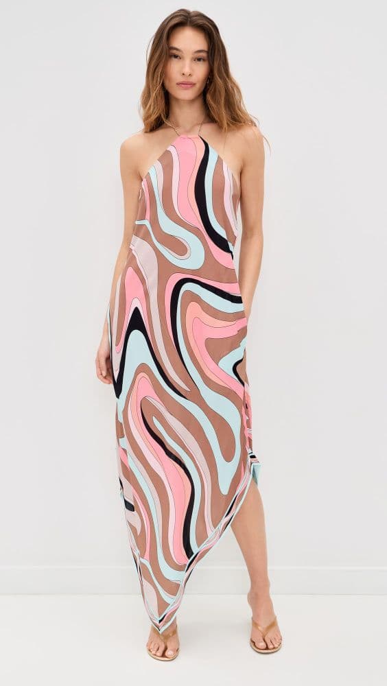 L'AGENCE Abstract Swirl Elise Dress - Image 6