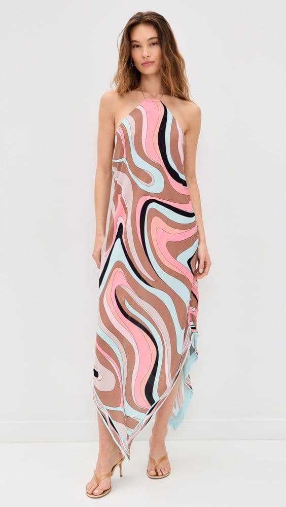 L'AGENCE Abstract Swirl Elise Dress - Image 3