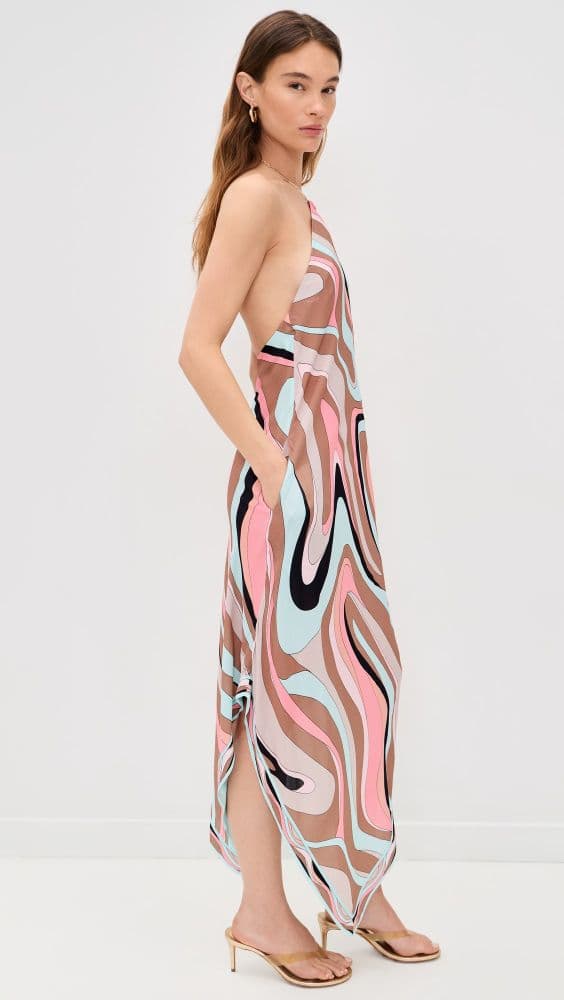 L'AGENCE Abstract Swirl Elise Dress - Image 5