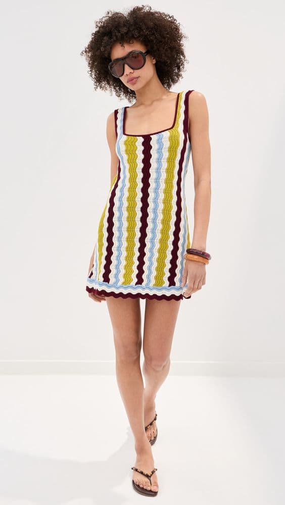 LE BOP Nadia Wavy Stripe Dress - Image 3