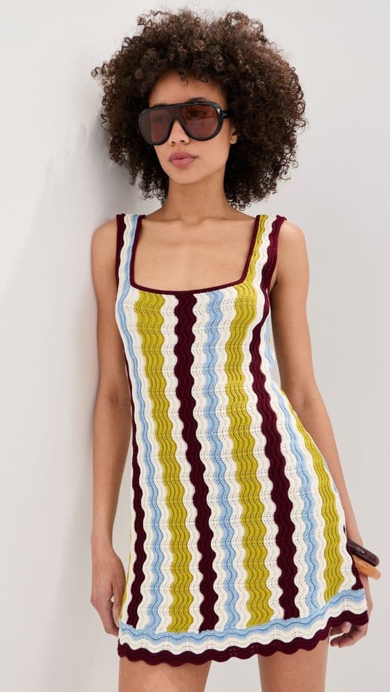 LE BOP Nadia Wavy Stripe Dress - Image 1