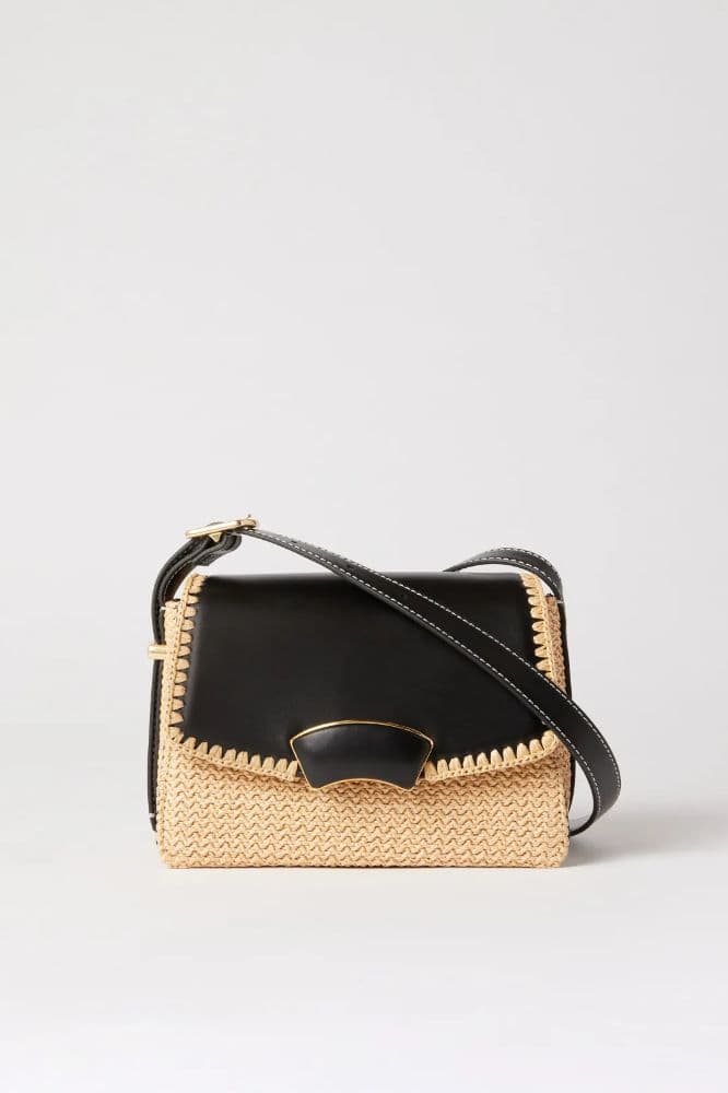 Black Leather and Crochet Phillip Lim Bag - Image 2
