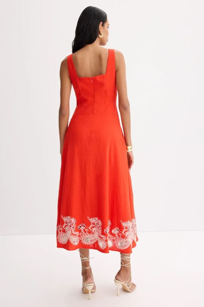 Red Ted Backer Midi Sundress - Image 2