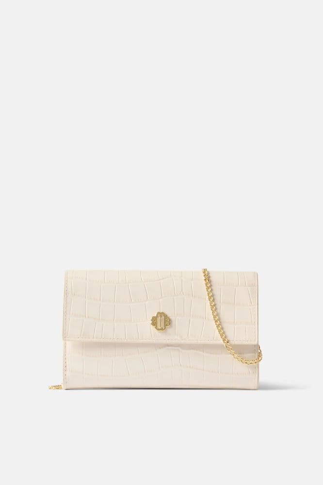 Maje White Leather Crossbody Bag - Image 1