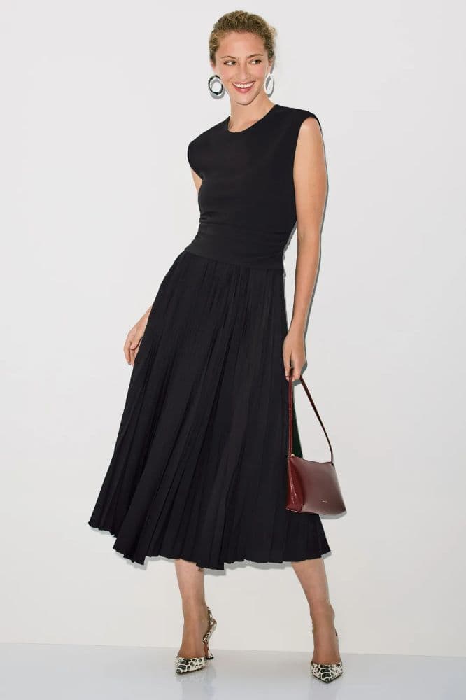 Black Tanya Taylor Midi Dress - Image 1