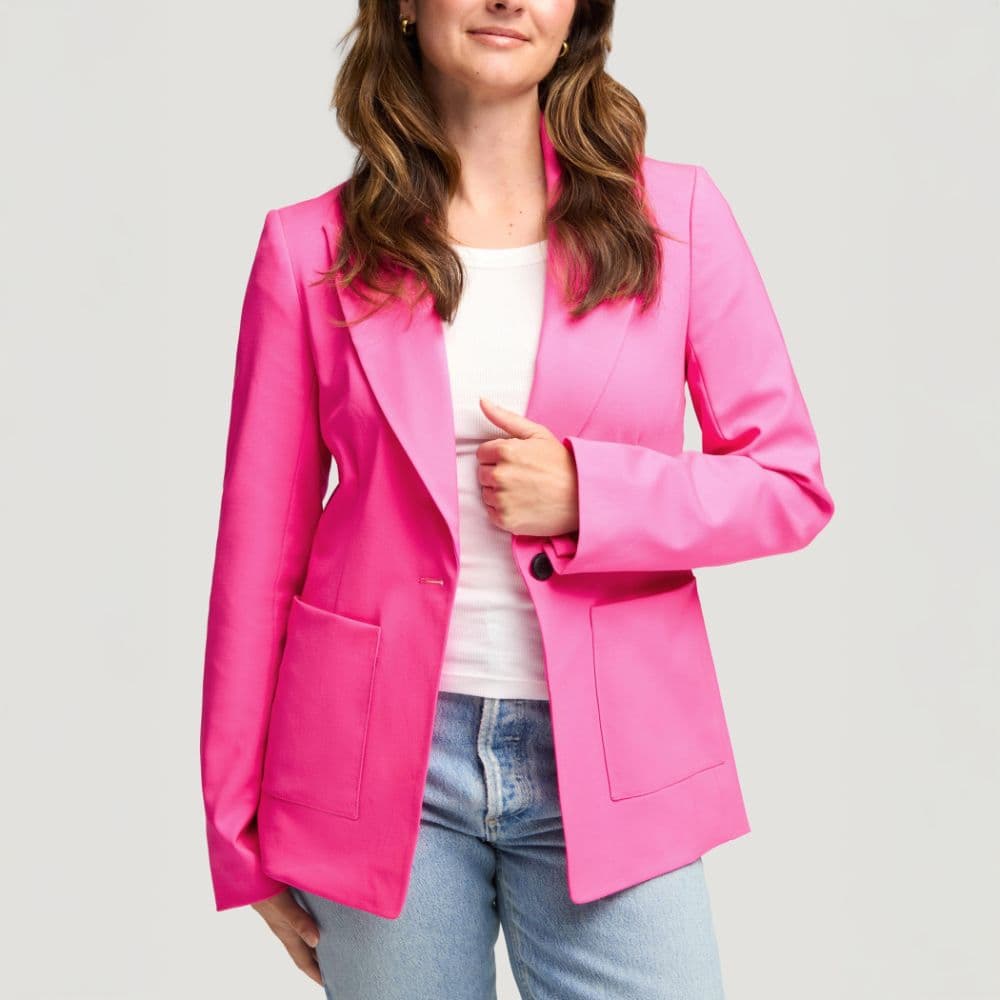ARGENT Supermajority Hot Pink Seasonless Wool Blazer - Image 1