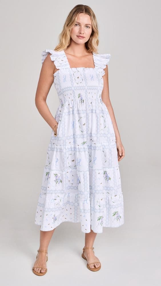 Hill House Ellie Nap Dress Floral Patch - Image 2
