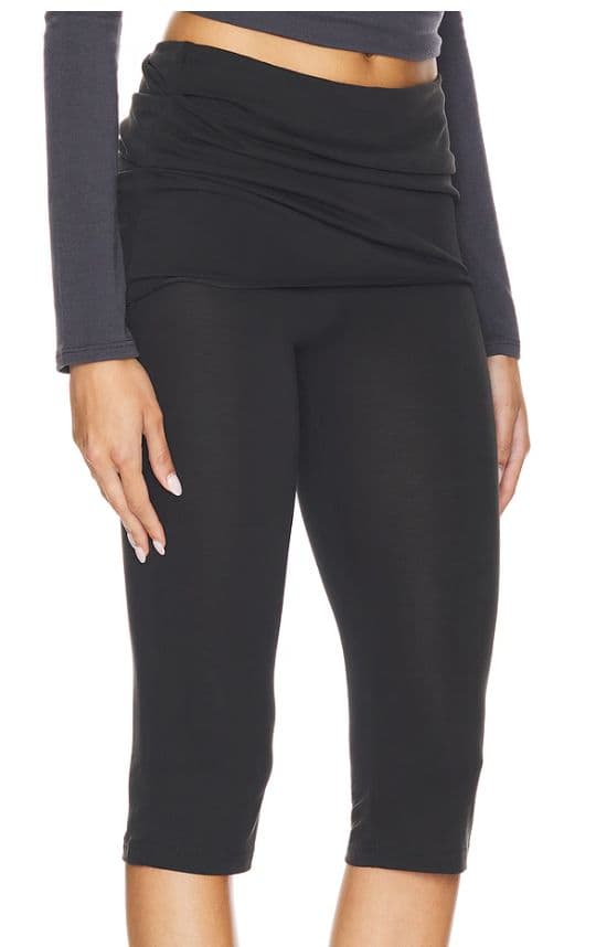 Geel fold over capri pants - Image 1