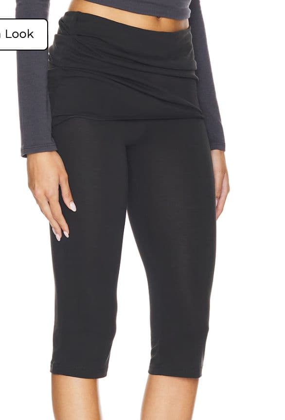 Geel fold over capri pants - Image 2