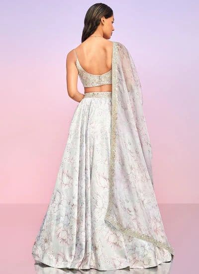 Dusty Lilac Floral Lehenga Set — Indian Wedding Guest Look - Image 5
