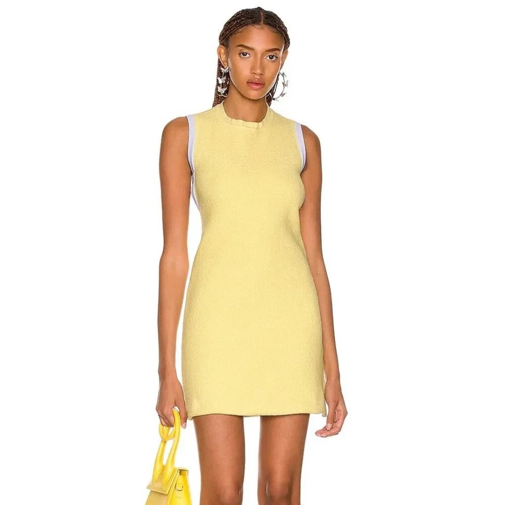 Jacquemus Le Robe Sorbetto Yellow Terry Mini Dress - Image 1