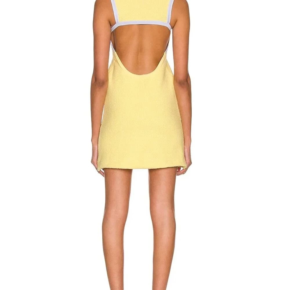 Jacquemus Le Robe Sorbetto Yellow Terry Mini Dress - Image 2