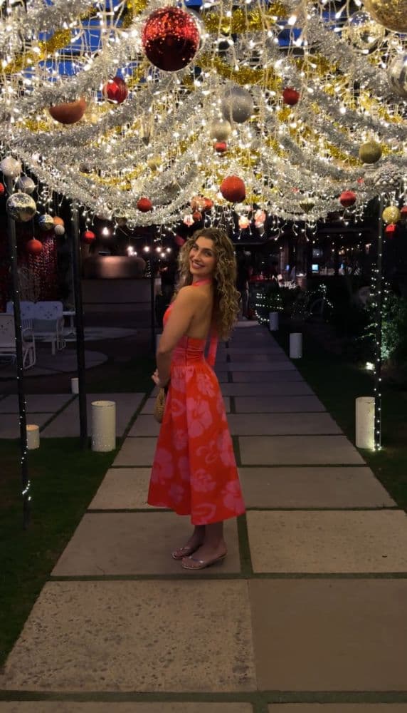Staud orange and pink hawaiian midi dress - Image 5
