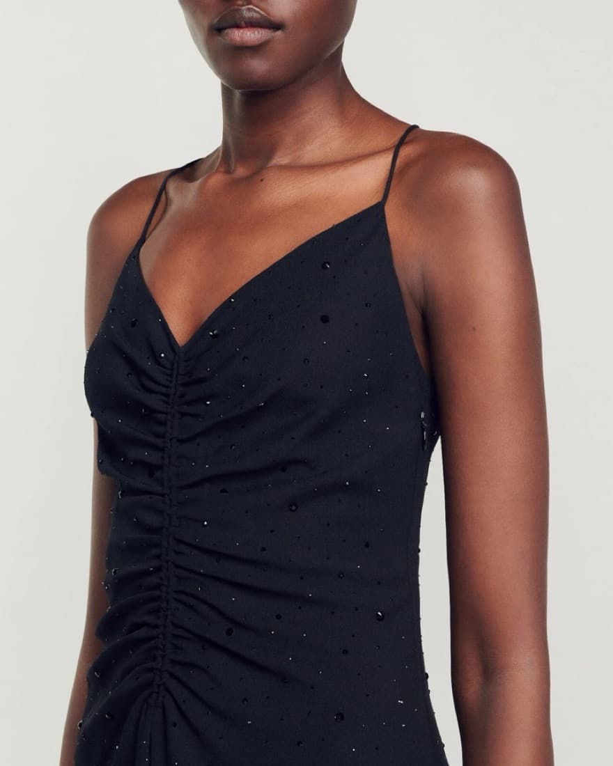 Sandro Rhinestone Midi Dress - Image 3