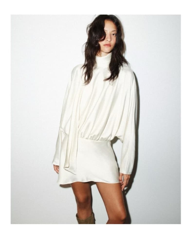 Zara Satin Scarf Dress - Image 1
