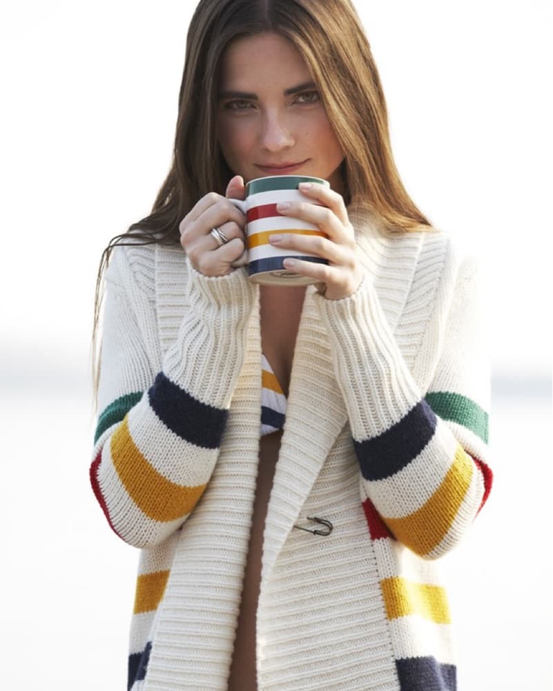 Vintage Cream and Red Crew Neck Sweater  - Image 1