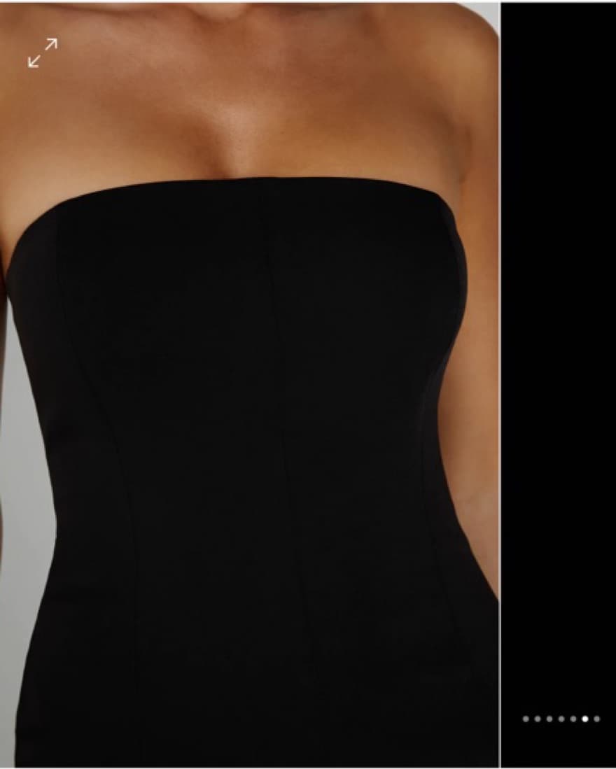Strapless Crepe Midi Dress  - Image 2