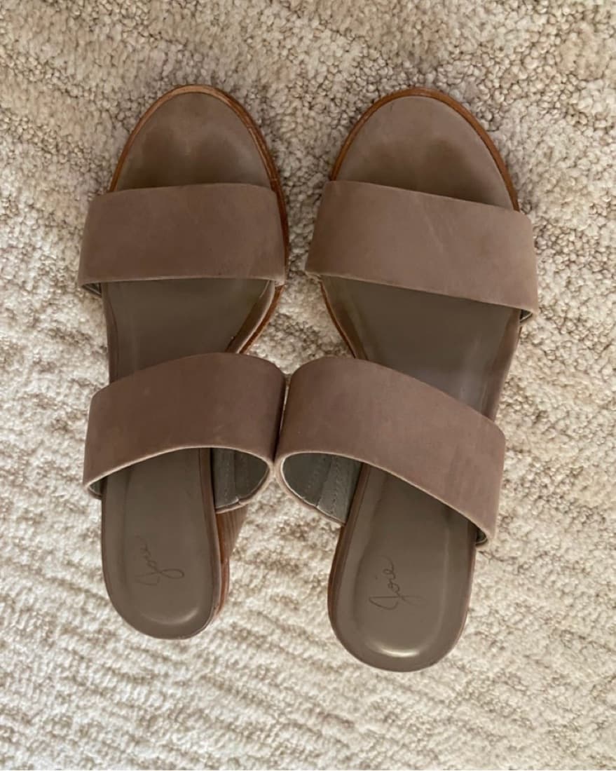 Joie Beige Suede Sandal Heel Size 5 - Image 2