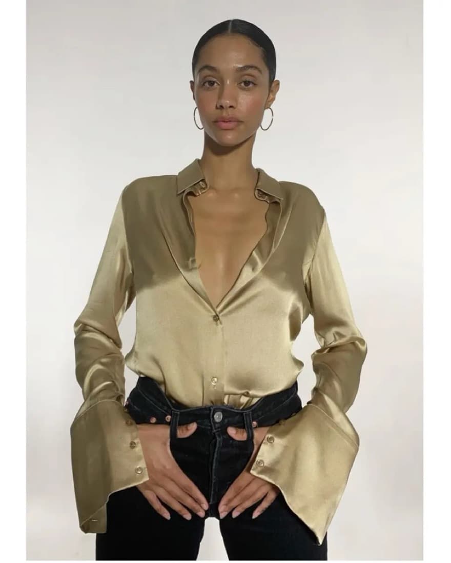 Orseund Iris Silk Button Down Top - Image 1