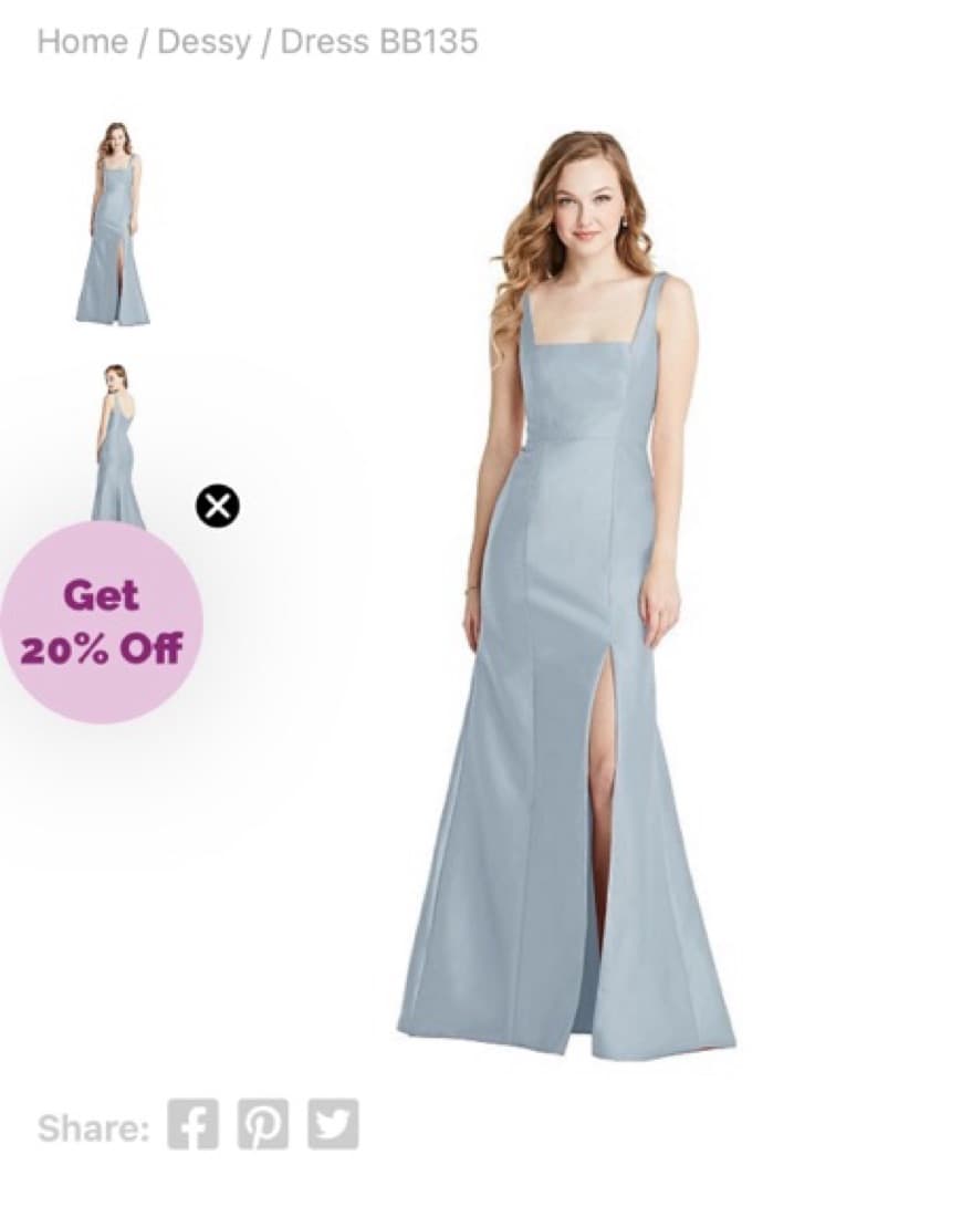 Dessy Group BB135 Satin Bridesmaid Dress - Image 1