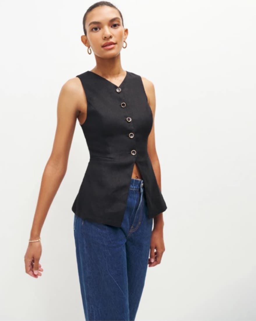 Reformation Aspen linen Top - Image 2